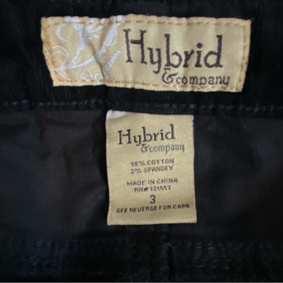NWT  HYBRID & CO Women size 3 Black fine corduroy stretch low rise skinny pants - Picture 8 of 11